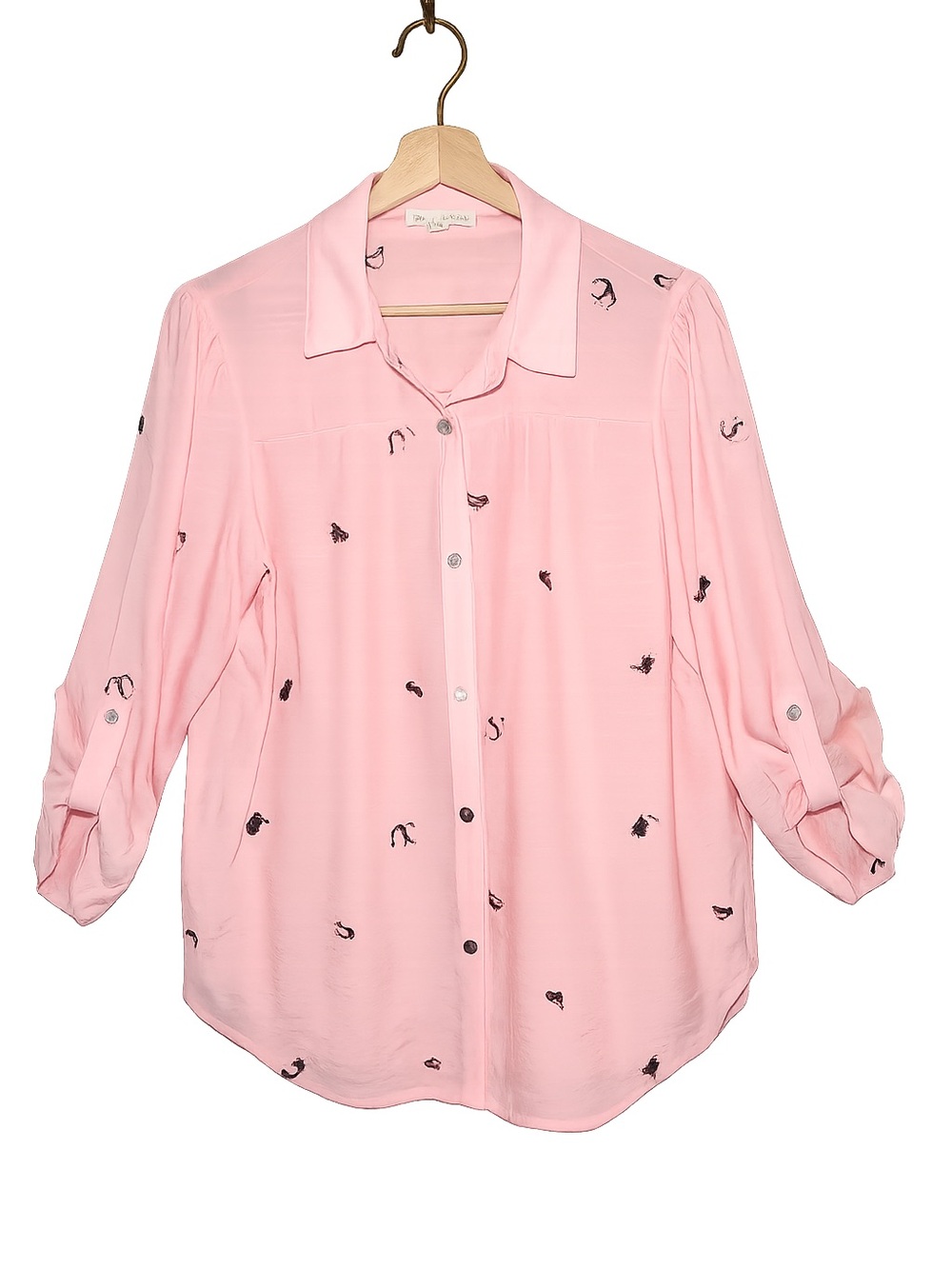 Fig & Flower Pink Western Embroidered Blouse | Cowboy Boots & Hats | Boho Top - Picture 2 of 10